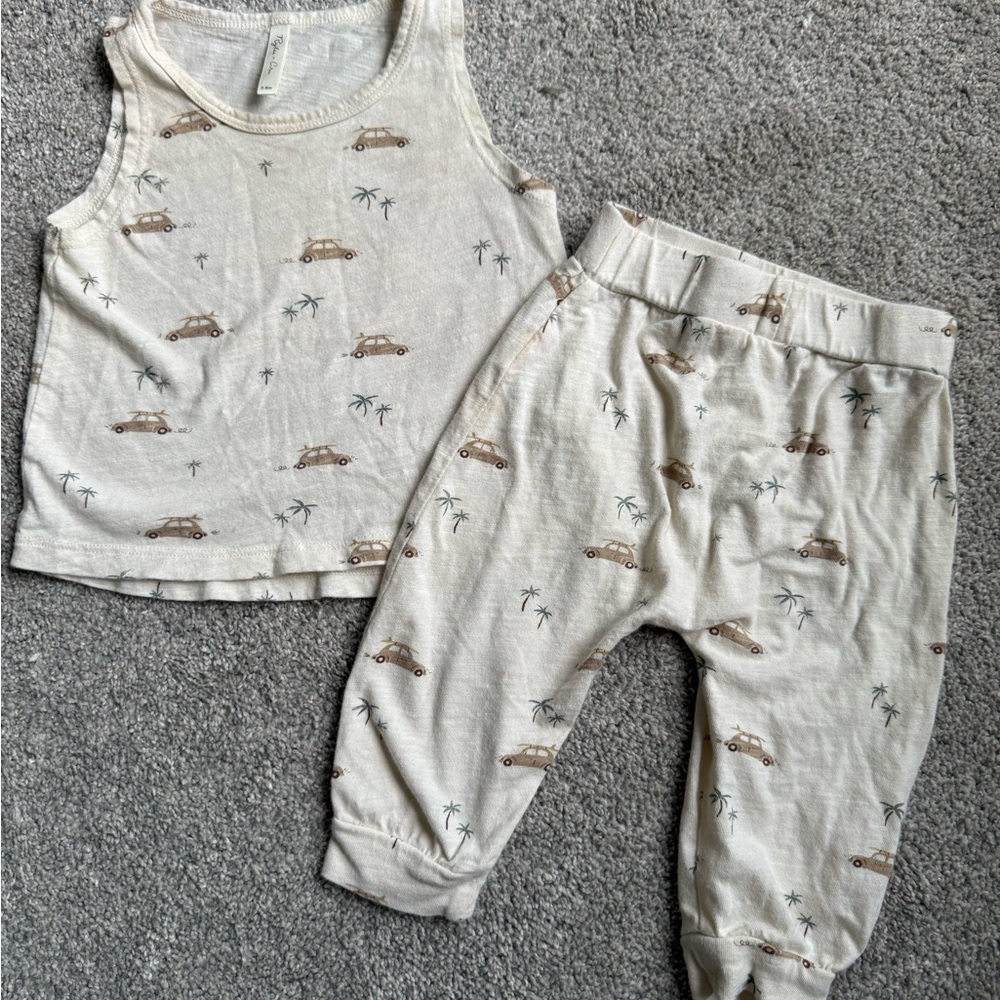 Rylee + Cru Mills Surf - Surf Buggy tank slouch set 3-6m